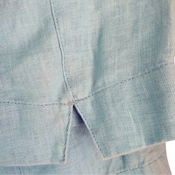 Per Una Turquoise Linen Jacket - Picture 4 of 7